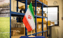 Iran - Grand drapeau de table 30 x 45 cm, bois