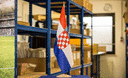 Croatie Grand drapeau de table 30 x 45 cm, bois