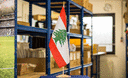 Liban - Grand drapeau de table 30 x 45 cm, bois