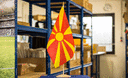 Macédoine - Grand drapeau de table 30 x 45 cm, bois