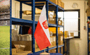 Pologne avec aigle - Grand drapeau de table 30 x 45 cm, bois