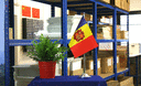 Andorra - Satin Tischflagge 15 x 22 cm
