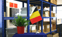 Belgien - Satin Tischflagge 15 x 22 cm