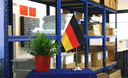Deutschland - Satin Tischflagge 15 x 22 cm