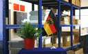 Deutschland Dienstflagge - Satin Tischflagge 15 x 22 cm