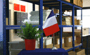 Frankreich - Satin Tischflagge 15 x 22 cm
