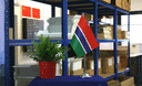 Gambia - Satin Tischflagge 15 x 22 cm