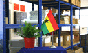 Ghana - Satin Tischflagge 15 x 22 cm