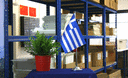 Griechenland - Satin Tischflagge 15 x 22 cm