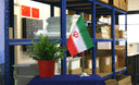 Iran - Satin Tischflagge 15 x 22 cm