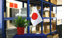 Japan - Satin Tischflagge 15 x 22 cm