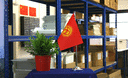 Kirgisistan - Satin Tischflagge 15 x 22 cm