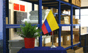 Kolumbien - Satin Tischflagge 15 x 22 cm