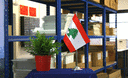 Libanon - Satin Tischflagge 15 x 22 cm