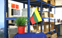 Litauen Satin Tischflagge 15 x 22 cm