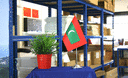 Maldives - Drapeau de table 15 x 22 cm, prestige