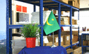 Mauretanien - Satin Tischflagge 15 x 22 cm