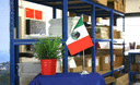 Mexiko - Satin Tischflagge 15 x 22 cm
