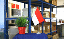Monaco - Satin Tischflagge 15 x 22 cm