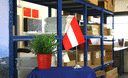 Österreich - Satin Tischflagge 15 x 22 cm