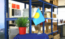 Palau - Satin Tischflagge 15 x 22 cm
