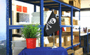 Pirate Skull and Bones - Satin Table Flag 6x9"