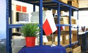 Polen - Satin Tischflagge 15 x 22 cm