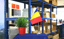 Rumänien - Satin Tischflagge 15 x 22 cm