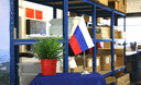 Russie - Drapeau de table 15 x 22 cm, prestige