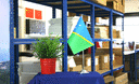 Salomonen Inseln - Satin Tischflagge 15 x 22 cm