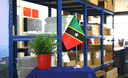St. Kitts und Nevis - Satin Tischflagge 15 x 22 cm