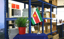 Surinam - Satin Tischflagge 15 x 22 cm