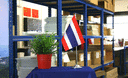 Thailand - Satin Tischflagge 15 x 22 cm