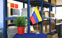 Venezuela 8 Etoiles - Drapeau de table 15 x 22 cm, prestige