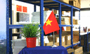 Viêt Nam Vietnam - Drapeau de table 15 x 22 cm, prestige
