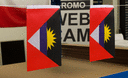 Antigua und Barbuda - Satin Flagge 15 x 22 cm