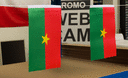 Burkina Faso - Drapeau en satin 15 x 22 cm