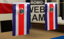 Costa Rica - Satin Flagge 15 x 22 cm