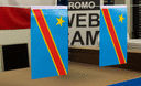 Demokratische Republik Kongo - Satin Flagge 15 x 22 cm