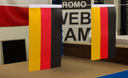 Deutschland - Satin Flagge 15 x 22 cm