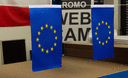 Union européenne UE - Drapeau en satin 15 x 22 cm