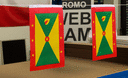 Grenada - Satin Flagge 15 x 22 cm
