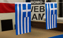 Griechenland - Satin Flagge 15 x 22 cm