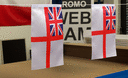 Großbritannien White Ensign - Satin Flagge 15 x 22 cm