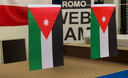 Jordanien - Satin Flagge 15 x 22 cm