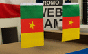 Cameroun - Drapeau en satin 15 x 22 cm