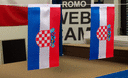 Kroatien - Satin Flagge 15 x 22 cm