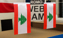 Libanon - Satin Flagge 15 x 22 cm