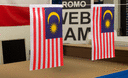 Malaysia - Satin Flagge 15 x 22 cm