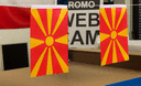 Mazedonien - Satin Flagge 15 x 22 cm